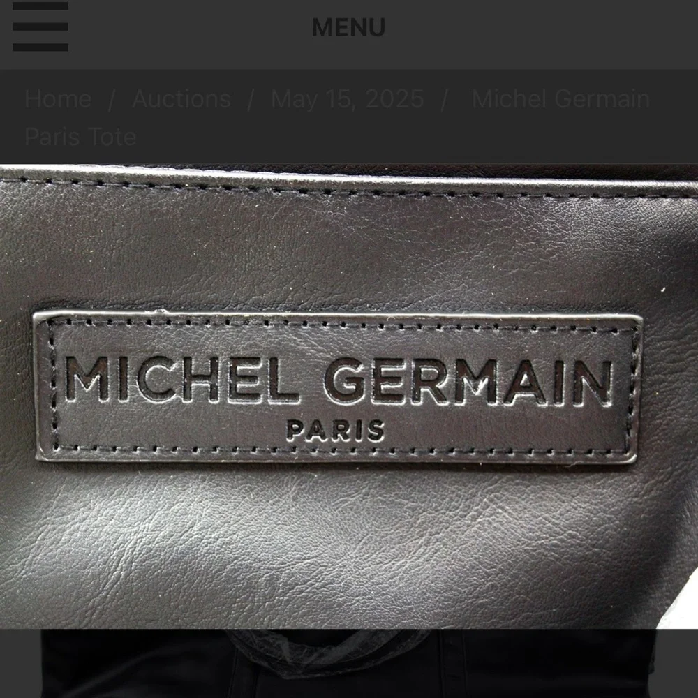Michel Germain black tote bag. NWT